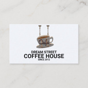 Café Coffee Shop Trendy Business Card Visitenkarte
