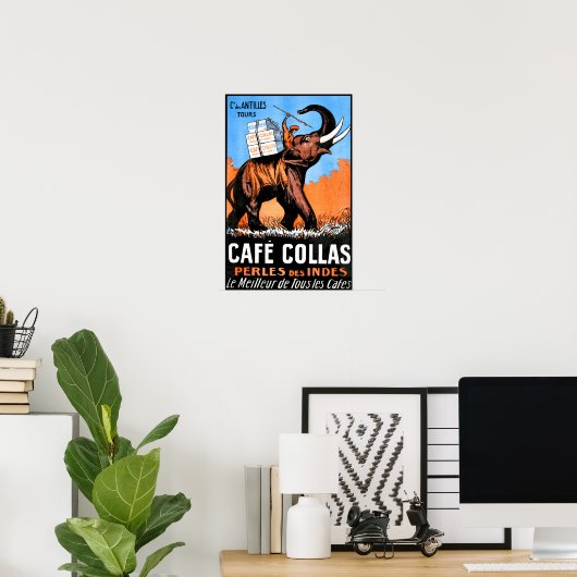 Café Collas Vintage Poster (Heimbüro)