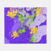 Café Colorful abstract energy wave Fleecedecke (Vorderseite (Horizontal))