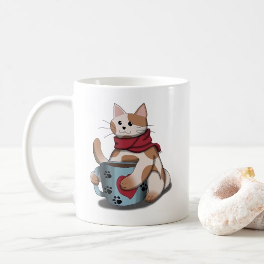 café com gato kaffeetasse (Mit Donut)