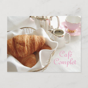 Café Complet, Kontinentales Frühstück Postkarte