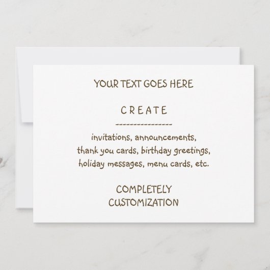 Café con leche bokeh einladung (Rückseite)