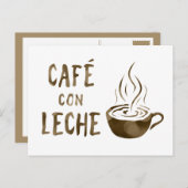 Café con leche bokeh postkarte (Vorne/Hinten)