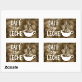 Café con leche bokeh rechteckiger aufkleber (Blatt)