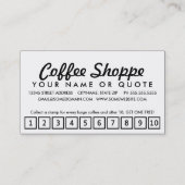 Café con leche Loyalitätskarte Treuekarte (Rückseite)