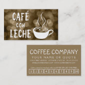 Café con leche Treueprogramm Treuekarte (Vorne/Hinten)