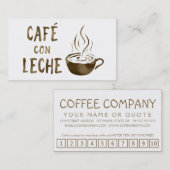 Café con leche Treueprogramm Treuekarte (Vorne/Hinten)