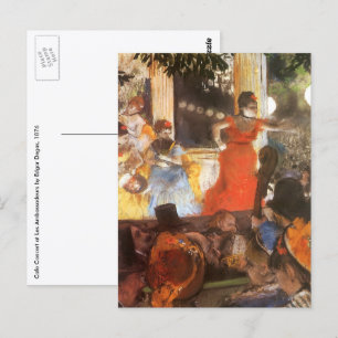 Cafe Concert bei Les Ambassadeurs von Edgar Degas Postkarte