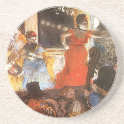 Cafe Concert bei Les Ambassadeurs von Edgar Degas Sandstein Untersetzer (Vorne)