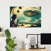 Cafe Corona (mit Zeichnend Motherboard-Logo) Poster (Heimbüro)