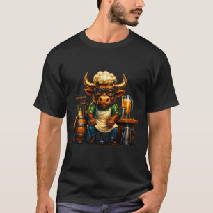 Café Cow Barista – Lustiges T-Shirt für Kaffeelieb