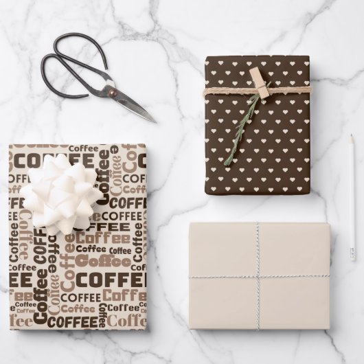 Café Cream Classic 3 Geschenkpapier Set (Vorderseite)