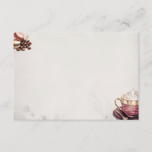 Café Crémeux Basiskarte Begleitkarte