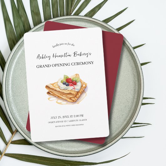 Cafe Crepes Grand Opening Einladung