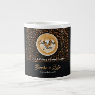 Cafe Danke Riesen Kaffeetasse   Kaffeeshop Geschen Jumbo-Tasse