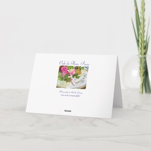 Café de Flore Karte (Rückseite)