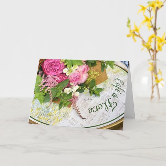 Café de Flore Karte (Gelbe Blume)