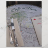Café de Flore, Paris, Frankreich - Place Setting, (Vorderseite)
