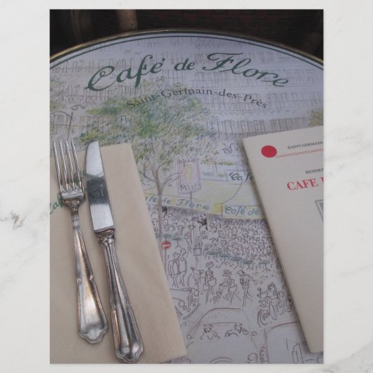 Café de Flore, Paris, Frankreich - Place Setting, (Vorderseite)