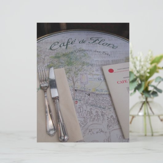 Café de Flore, Paris, Frankreich - Place Setting, (Stehend Vorderseite)