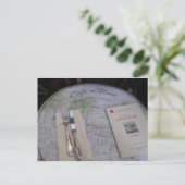 Café de Flore, Paris, Frankreich - Place Setting, Postkarte (Stehend Vorderseite)