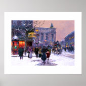 Cafe de la Paix, Opera.Winter. Fine Art Print Poster (Vorne)