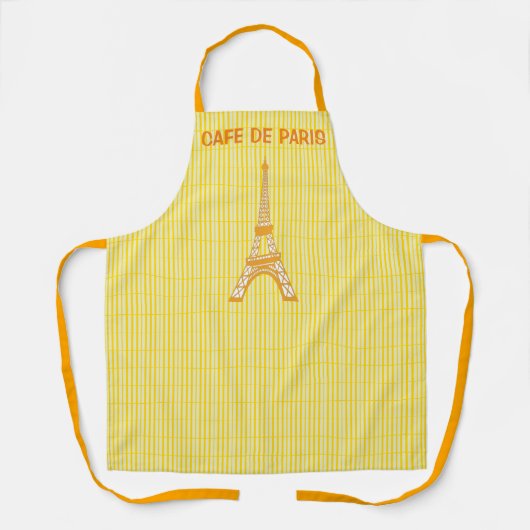 Cafe de Paris Eiffel Tower All-Over Print Schürze (Vorderseite)