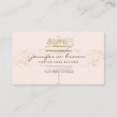 Café der Bäckerei mit rosa Tresen Visitenkarte (Vorderseite)