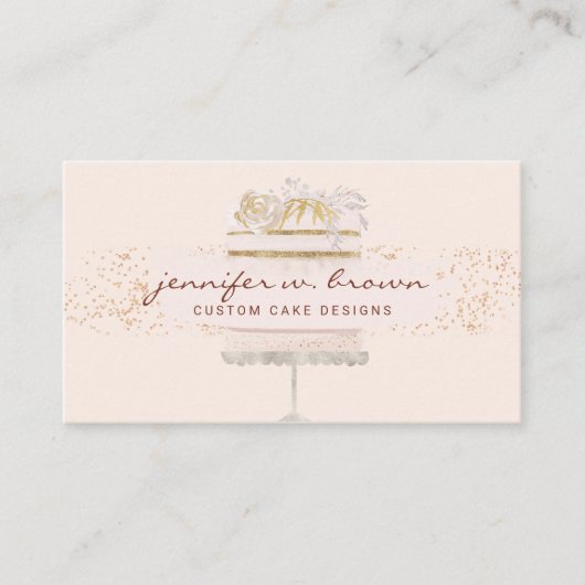 Café der Bäckerei mit rosa Tresen Visitenkarte (Vorderseite)