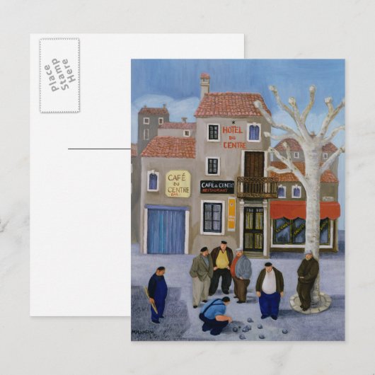 Café du Centre Postkarte (Vorne/Hinten)