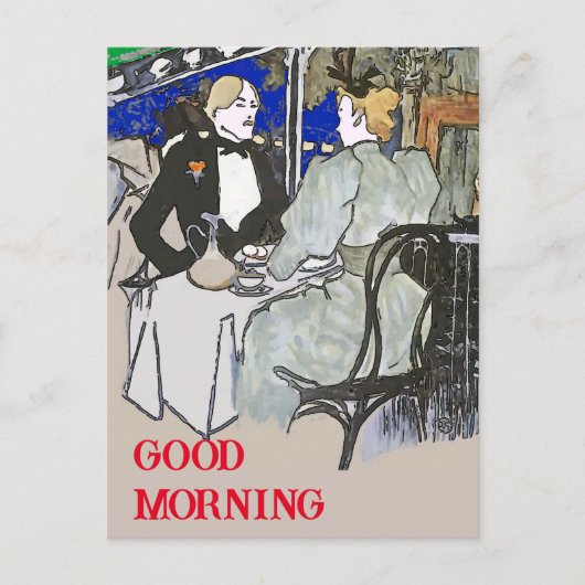 Cafe Du Monde Vintage Style Postcard Postkarte (Vorderseite)