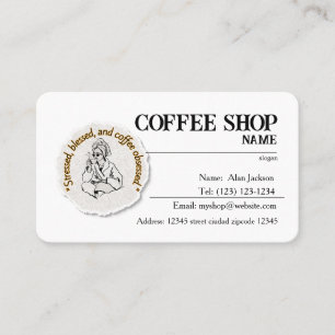 Café editierbare Visitenkarten Visitenkarte