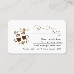 Café editierbare Visitenkarten Visitenkarte