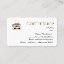Café editierbare Visitenkarten
