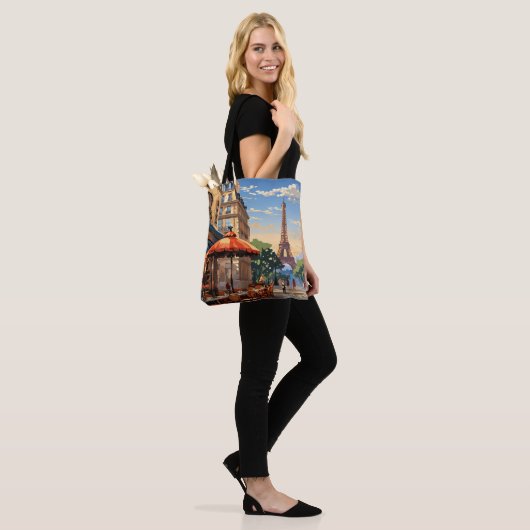 Café Eiffel Tower Paris Frankreich Tasche (Am Model)
