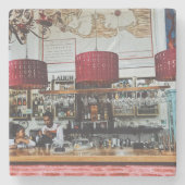 Cafe Explorer Stone Untersetzer (Vorderseite)