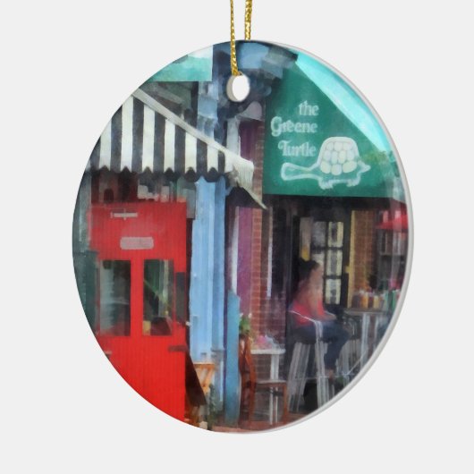 Café fällt Punkt MD Keramik Ornament (Links)