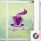 Café Fensteraufkleber (Zuhause)