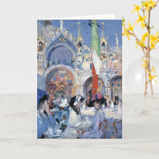 Café Florian, Venedig | Francis Cadell Karte (Gelbe Blume)