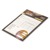 Café | Formular für die Dienstleistungsbestellung Notizblock (angewinkelt)