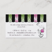 Café Girly Girl Diva Business Cards Visitenkarte (Rückseite)
