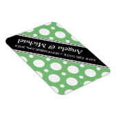 Cafe Green Assorted Polka Dots Save the Date Magnet (Rechte Seite)