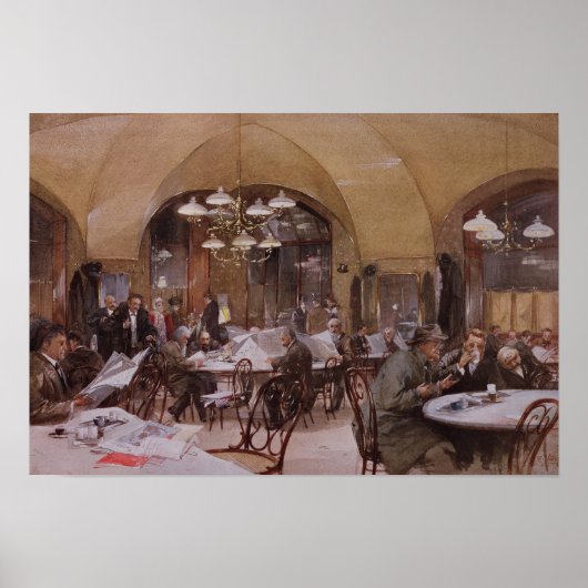 Cafe Griensteidl, Wien, 1890 Poster (Vorne)