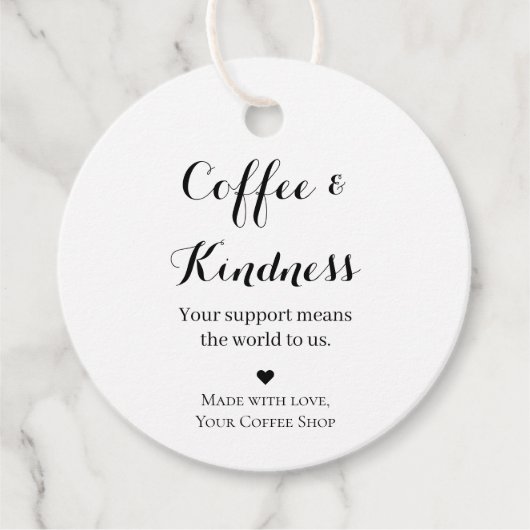 Café-&-Güte-Runde-Café-Geschenkkarte Geschenkanhänger (Vorderseite)