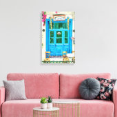 Cafe Hand gezeichnet Stift Crayon Art Canvas Print Leinwanddruck (Insitu (Wohnzimmer))