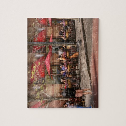 Café - Hoboken, NJ - Café-Dreiheit Puzzle (Vertikal)