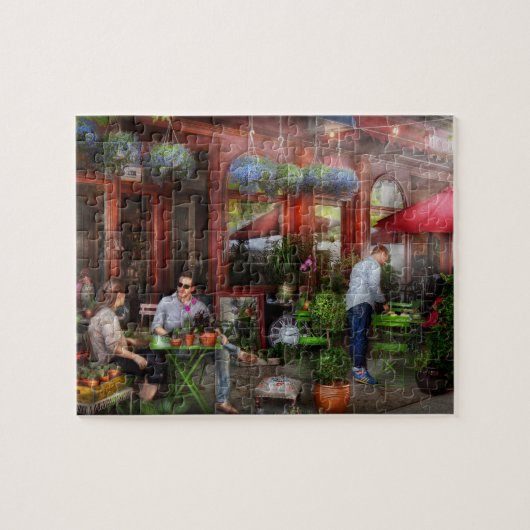 Cafe - Hoboken, NJ - Ein Ausflug Puzzle (Horizontal)