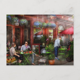 Cafe - Hoboken, NJ - Ein Tag draußen Postkarte