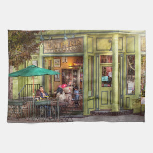 Café - Hoboken, NJ - Reich-Kaffee u. Tee Geschirrtuch