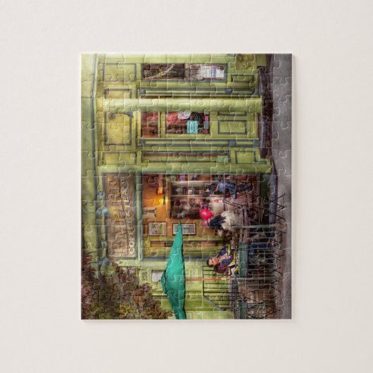 Café - Hoboken, NJ - Reich-Kaffee u. Tee Puzzle (Vertikal)